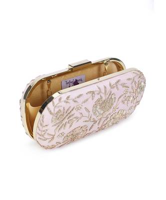 Pretty pink floral clutch 3