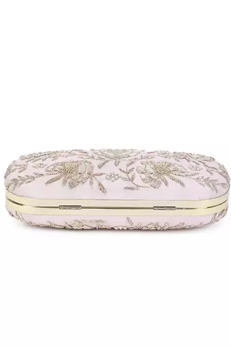 Pretty pink floral clutch