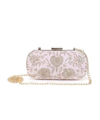 Pretty pink floral clutch 5