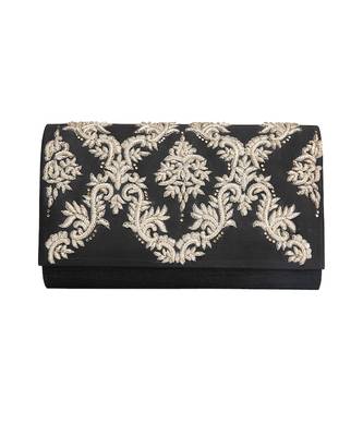 Black zardosi clutch 1