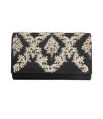 Black zardosi clutch
