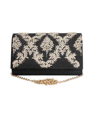 Black zardosi clutch 4