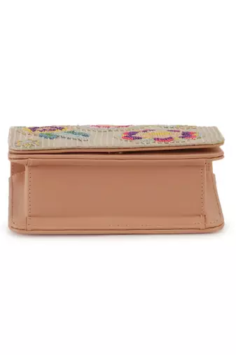 Multicolor beaded garden clutch