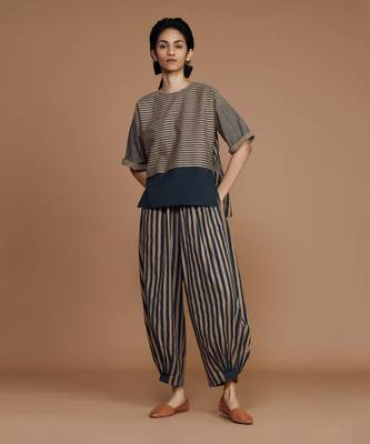 Brown with charcoal striped cb ekin co ord set 1