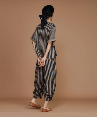 Brown with charcoal striped cb ekin co ord set 2