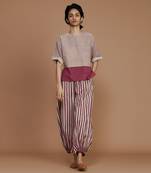 Ivory with mauve striped cb ekin co ord set