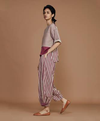 Ivory with mauve striped cb ekin co ord set 3