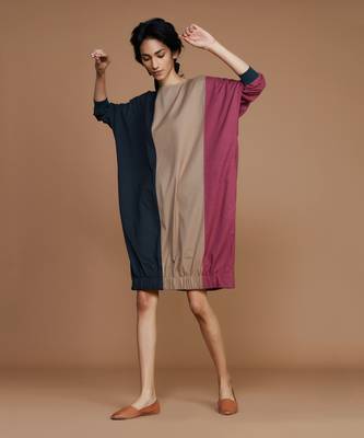 Color block shift dress 1