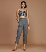 Grey with charcoal striped co ord set