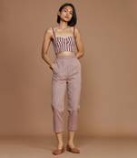 Ivory with mauve striped co ord set