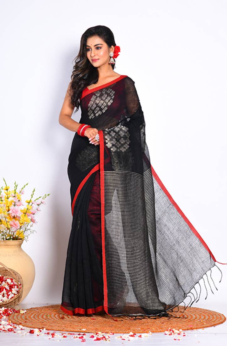 Bengal Handloom linin saree