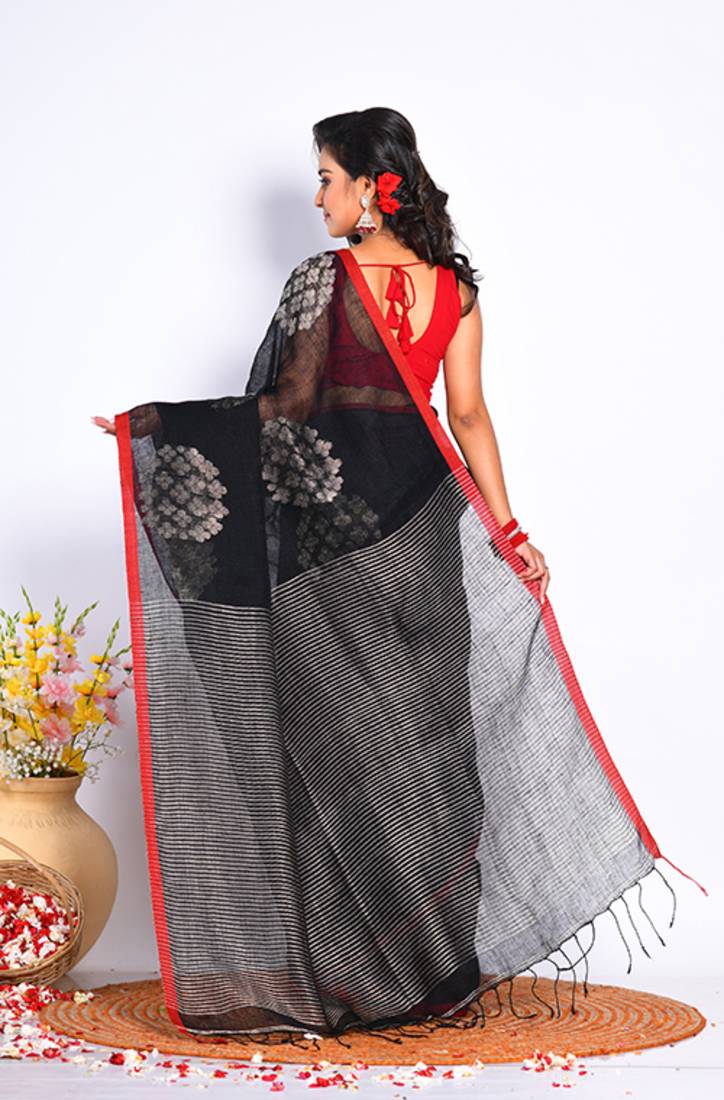 Bengal Handloom linin saree