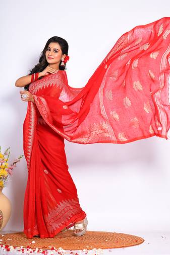 Bengal Handloom linin saree