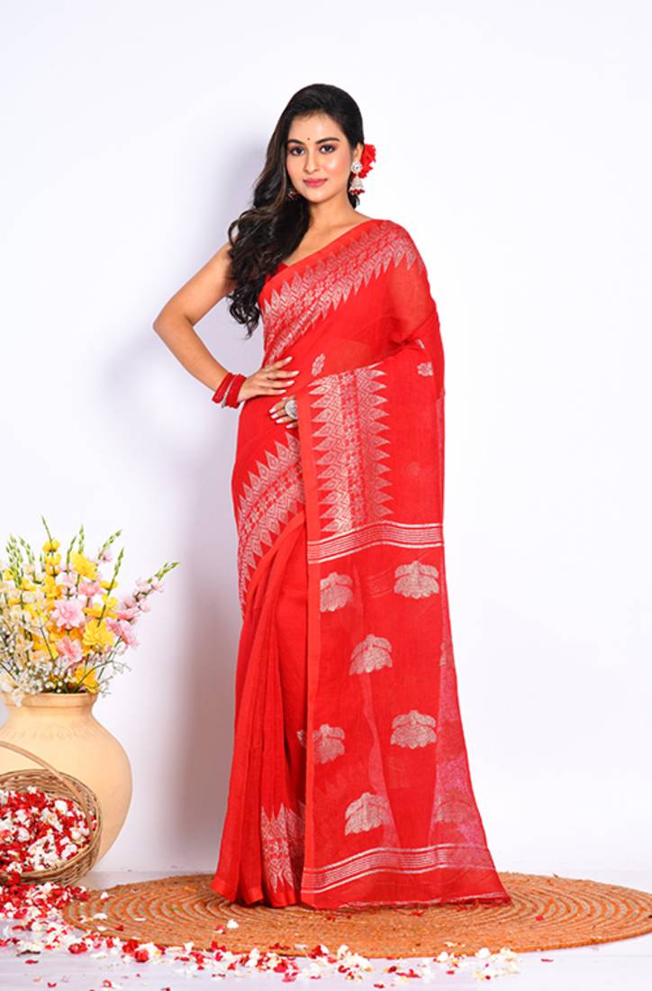 Bengal Handloom linin saree