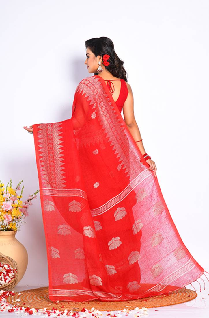 Bengal Handloom linin saree