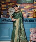 GREEN MOST ELEGANT BANARASI SILK SAREE