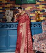 RASBERRY MOST ELEGANT BANARASI SILK SAREE