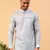 blue cotton full sleeve regular fit short kurta