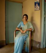 Half and half pastel blue and green mul modal handloom saree with running blouse pc