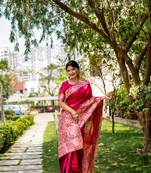RANI PINK RAW SILK MOST PRETTY SAREE