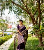 PURPLE RAW SILK MOST PRETTY SAREE