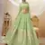 PISTA SEQUINCE & ZARI EMBROIDERED GEORGETTE FESTIVE BRIDAL WEDDING & PARTY WEAR SEMI STITCHED LEHENGA
