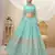 SKY BLUE SEQUINCE & ZARI EMBROIDERED GEORGETTE FESTIVE BRIDAL WEDDING & PARTY WEAR SEMI STITCHED LEHENGA