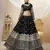 BLACK SEQUINCE & ZARI EMBROIDERED GEORGETTE FESTIVE BRIDAL WEDDING & PARTY WEAR SEMI STITCHED LEHENGA