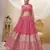 PINK SEQUINCE & ZARI EMBROIDERED GEORGETTE FESTIVE BRIDAL WEDDING & PARTY WEAR SEMI STITCHED LEHENGA