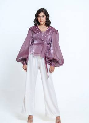 Daisy Voiler Wraped Shirt 1