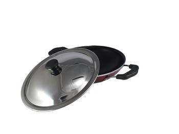 Kinox Non-Stick Aluminium Appachatty with Lid, 20 Cm (Appam Pan, Silver) 2
