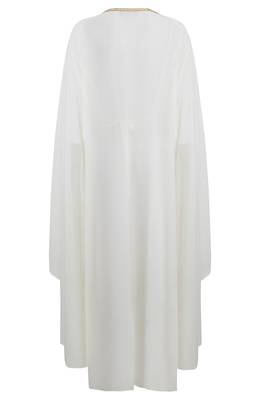 White Zari & Stone Work Stitched Georgette Farasha Wedding Dress 3