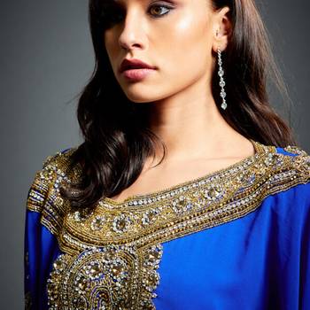 Blue Georgette Zari Work Farsha 2