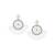 Women white handmade circular drop earrings