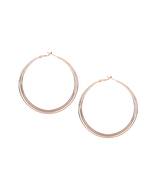 Women rose gold -plated handcrafted hoop earing