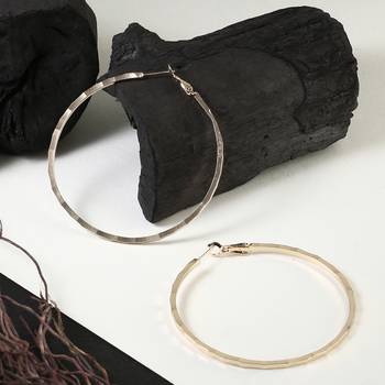 24ct women gold-plated handcrafted hoop earing 2