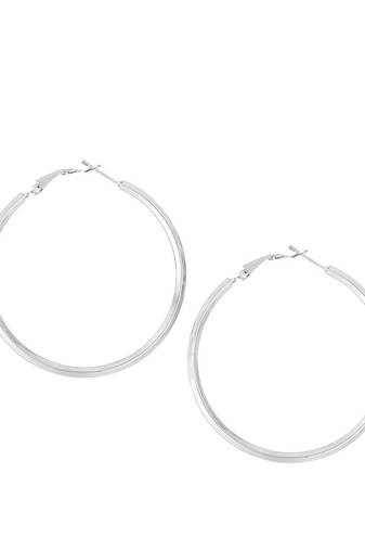 Women silver-plated handcrafted hoop earing