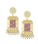 24ct gold-plated handcrafted kundan drop earing