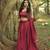 Women's Purple Color Rangoli Silk with Plain & Lace Border Work Lehenga Choli