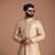 Floral Heavy Embroidered Sherwani Achkan Cream Base With Pink And Green Flower
