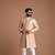 Floral Heavy Embroidered Sherwani Achkan Cream Base With Pink And Green Flower