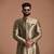 Maharaja Style Golden Handmade Kim-Khab Sherwani Achkan