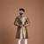 Maharaja Style Golden Handmade Kim-Khab Sherwani Achkan