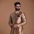 Maharaja Style Magenta- gold Handmade Kim-Khab Sherwani Achkan