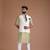 Bespoke Cotton Jacquard White Color Nehru Modi Jacket With Silk Kurta Pajama Set Available in Father Son Combo