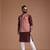 Dark Red Half Jodhpuri Jacket with Kurta Pajama Set