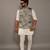 Grey Camouflage Hunting style Jacket with White Kurta Pajama Set