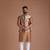 Maharaja Style Magenta-Gold Handmade Kim-Khab Half Jodhpuri Jacket with Kurta-Pajama Set