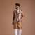 Maharaja Style Magenta-Gold Handmade Kim-Khab Half Jodhpuri Jacket with Kurta-Pajama Set