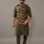 Olive Green Camouflage Hunting Style Jacket with Kurta Pajama Set